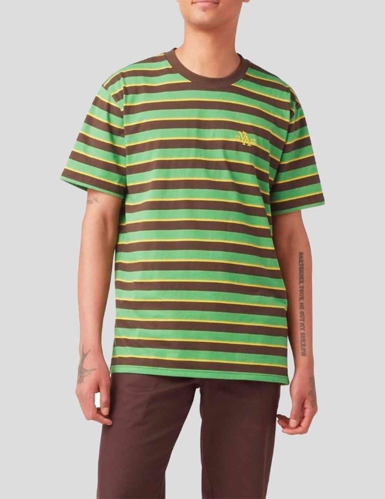 DICKIES x vincent alvarez stripe tee foglia verde